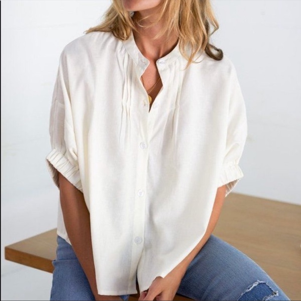 Mandarin Collar Top - Emerson Fry Top